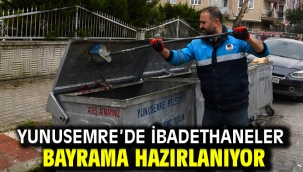 Yunusemre'de İbadethaneler Bayrama Hazırlanıyor