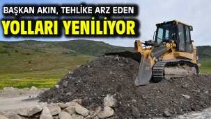 Başkan Akın, tehlike arz eden yolları yeniliyor