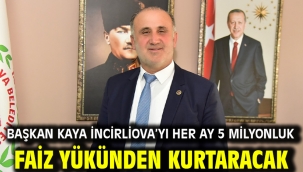 Başkan Kaya İncirliova'yı her ay 5 milyonluk faiz yükünden kurtaracak