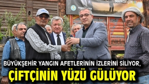 Büyükşehir Yangın Afetlerinin İzlerini Siliyor, Çiftçinin Yüzü Gülüyor