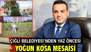 Çiğli Belediyesi'nden Yaz Öncesi Yoğun Kosa Mesaisi