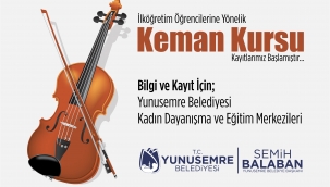 Yunusemre Belediyesi'nden İlköğretim Öğrencilerine Keman Kursu