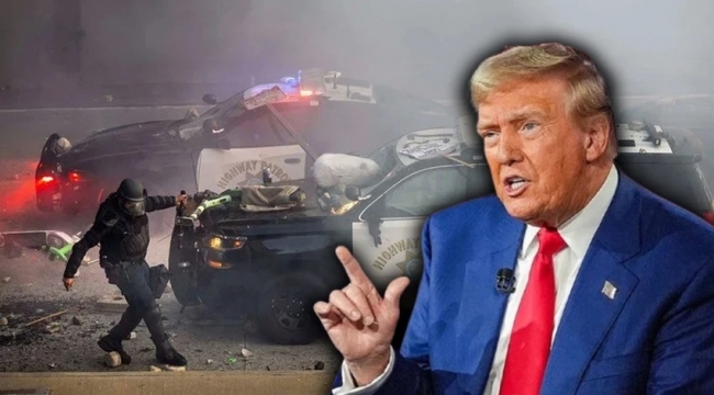 ABD'de sokaklar karıştı! Trump'tan göstericilere gözdağı