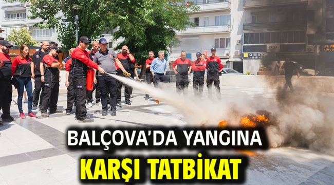 Balçova'da yangına karşı tatbikat