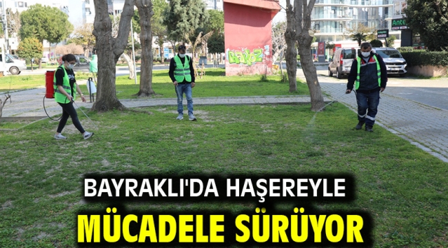 Bayraklı'da haşereyle mücadele sürüyor