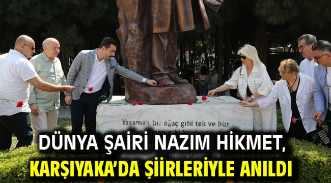 Dünya şairi Nazım Hikmet, Karşıyaka'da şiirleriyle anıldı
