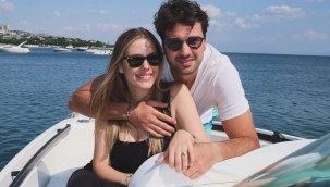 Eda Ece ile Buğrahan Tuncer'in tekne keyfi