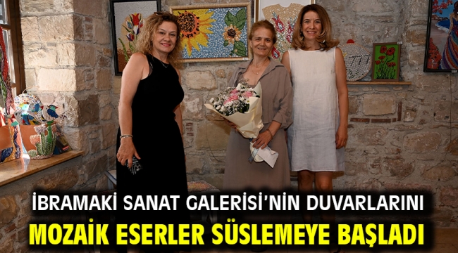İbramaki Sanat Galerisi'nin Duvarlarını Mozaik Eserler Süslemeye Başladı