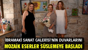 İbramaki Sanat Galerisi'nin Duvarlarını Mozaik Eserler Süslemeye Başladı