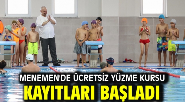 Menemen'de ücretsiz yüzme kursu kayıtları başladı