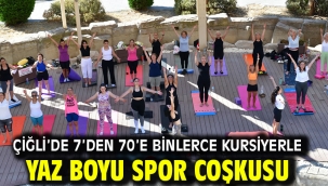 Çiğli'de 7'den 70'e binlerce kursiyerle yaz boyu spor coşkusu