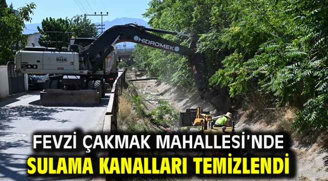 Fevzi Çakmak Mahallesi'nde Sulama Kanalları Temizlendi