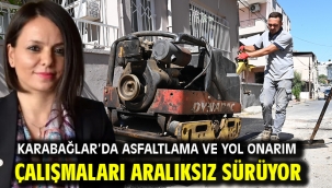 Karabağlar'da Asfaltlama ve Yol Onarım Çalışmaları Aralıksız Sürüyor