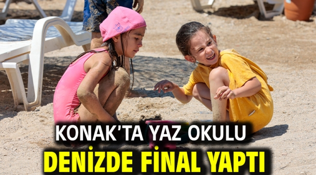 Konak'ta yaz okulu denizde final yaptı