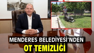 Menderes Belediyesi'nden Ot Temizliği