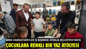 Minik Karikatüristler İş Başında! Ayvalık Belediyesi'nden Çocuklara Renkli Bir Yaz Atölyesi