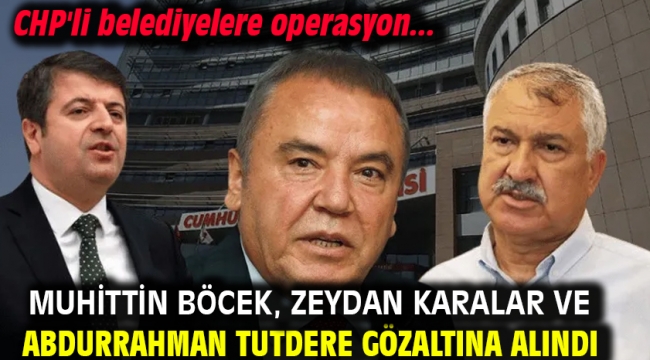 Muhittin Böcek, Zeydan Karalar ve Abdurrahman Tutdere gözaltına alındı