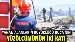 Yanan alanların büyüklüğü Buca'nın yüzölçümünün iki katı