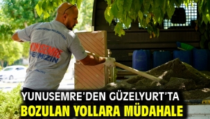 Yunusemre'den Güzelyurt'ta Bozulan Yollara Müdahale 