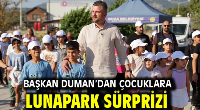 Başkan Duman'dan çocuklara lunapark sürprizi