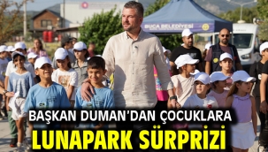 Başkan Duman'dan çocuklara lunapark sürprizi