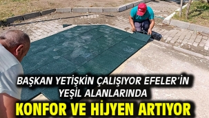 Başkan Yetişkin Çalışıyor Efeler'in Yeşil Alanlarında Konfor Ve Hijyen Artıyor