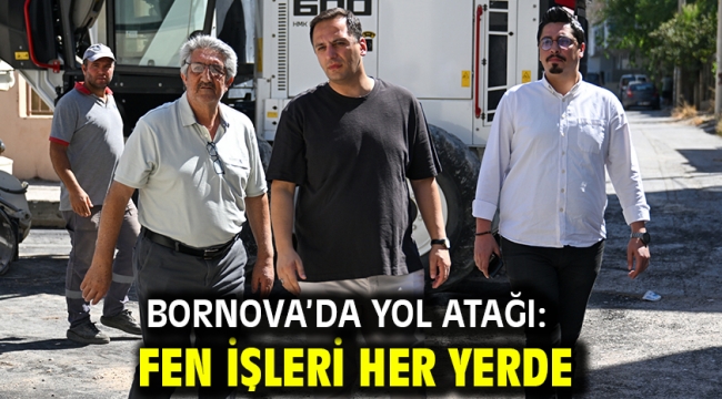 Bornova'da yol atağı: Fen İşleri her yerde
