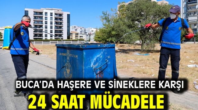 Buca'da haşere ve sineklere karşı 24 saat mücadele