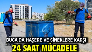 Buca'da haşere ve sineklere karşı 24 saat mücadele
