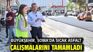 Büyükşehir, Soma'da Sıcak Asfalt Çalışmalarını Tamamladı