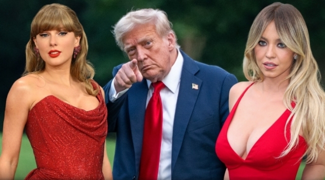 Donald Trump'tan Sydney Sweeney'e övgü, Taylor Swift'e yergi