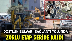 Dostluk Bulvarı bağlantı yolunda zorlu etap geride kaldı