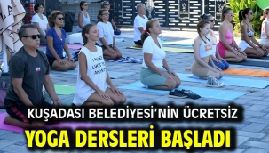 KUŞADASI BELEDİYESİ'NİN ÜCRETSİZ YOGA DERSLERİ BAŞLADI