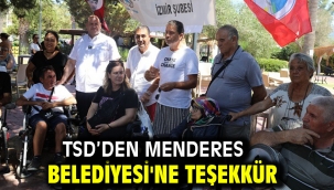 TSD'den Menderes Belediyesi'ne Teşekkür