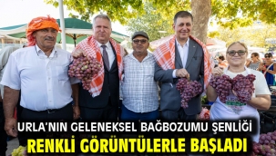 Urla'nın geleneksel bağbozumu şenliği renkli görüntülerle başladı