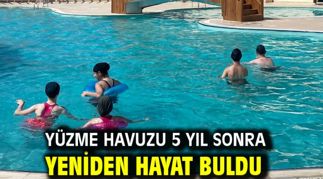 Yüzme Havuzu 5 Yıl Sonra Yeniden Hayat Buldu