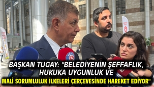 Başkan Tugay: ''Belediyenin şeffaflık, hukuka uygunluk ve mali sorumluluk ilkeleri çerçevesinde hareket ediyor''
