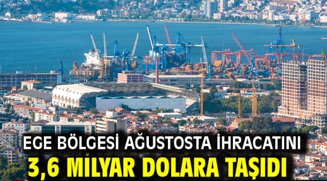 Ege Bölgesi ağustosta ihracatını 3,6 milyar dolara taşıdı