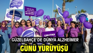 Güzelbahçe'de Dünya Alzheimer Günü Yürüyüşü