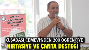 Kuşadası Cemevi'nden 200 Öğrenciye Kırtasiye ve Çanta Desteği
