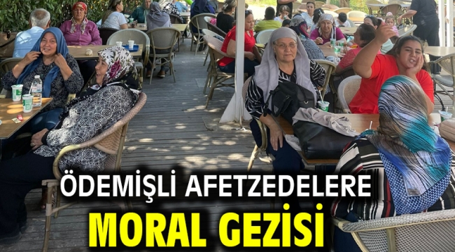 Ödemişli afetzedelere moral gezisi