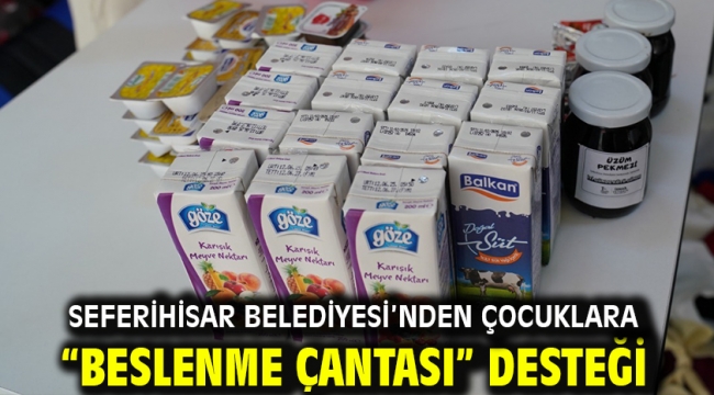 Seferihisar Belediyesi'nden çocuklara "Beslenme Çantası" desteği