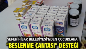 Seferihisar Belediyesi'nden çocuklara "Beslenme Çantası" desteği