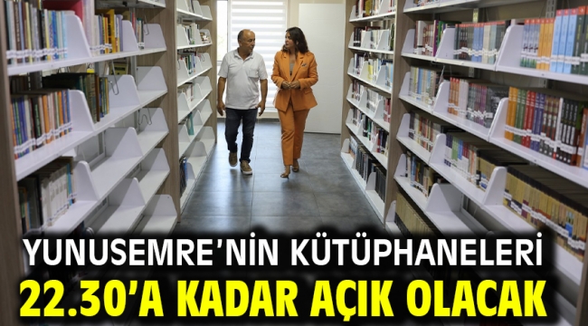 Yunusemre'nin Kütüphaneleri 22.30'a Kadar Açık Olacak