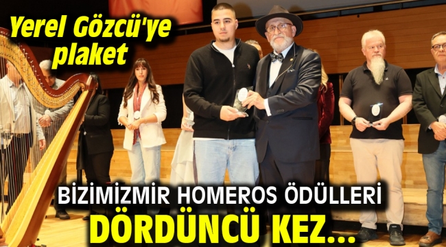 Bizimizmir Homeros Ödülleri dördüncü kez... Yerel Gözcü'ye plaket