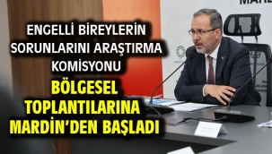 Engelli Bireylerin Sorunlarını Araştırma Komisyonu Bölgesel Toplantılarına Mardin'den Başladı