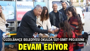 Güzelbahçe Belediyesi okulda Süt-Simit Projesine Devam Ediyor