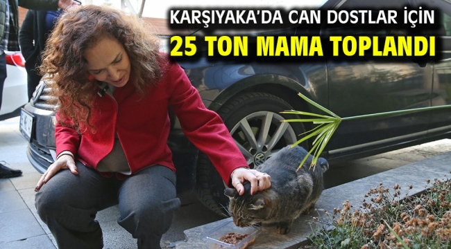 Karşıyaka'da can dostlar için 25 ton mama toplandı