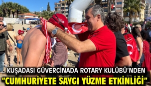 KUŞADASI GÜVERCİNADA ROTARY KULÜBÜ'NDEN "CUMHURİYETE SAYGI YÜZME ETKİNLİĞİ"