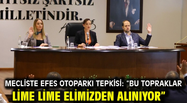 Mecliste Efes Otoparkı tepkisi: "Bu topraklar lime lime elimizden alınıyor"